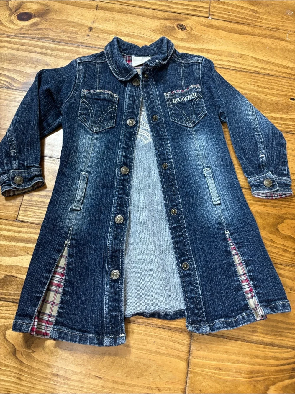 Vintage Rocawear Girls Size 3T Long Denim Jacket or Dress w/o Belt